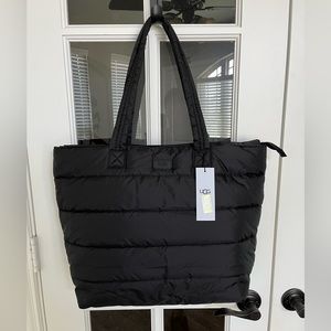 UGG large zip top puffer tote